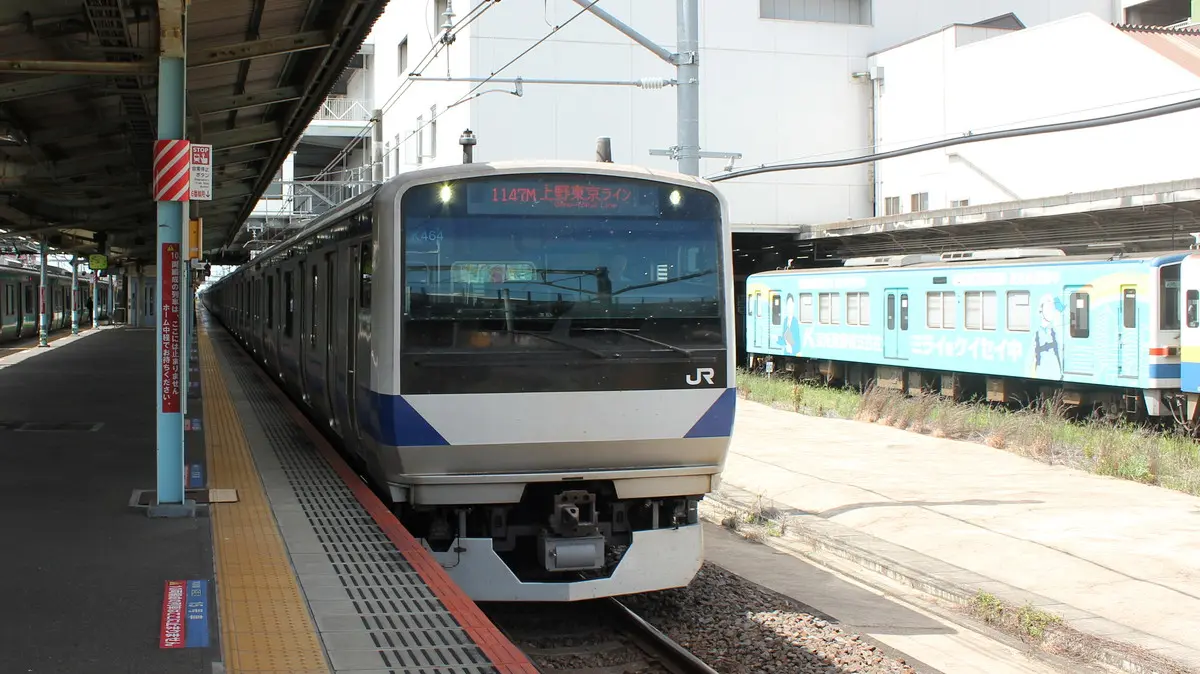 取手駅に停車中の常磐線E531系電車